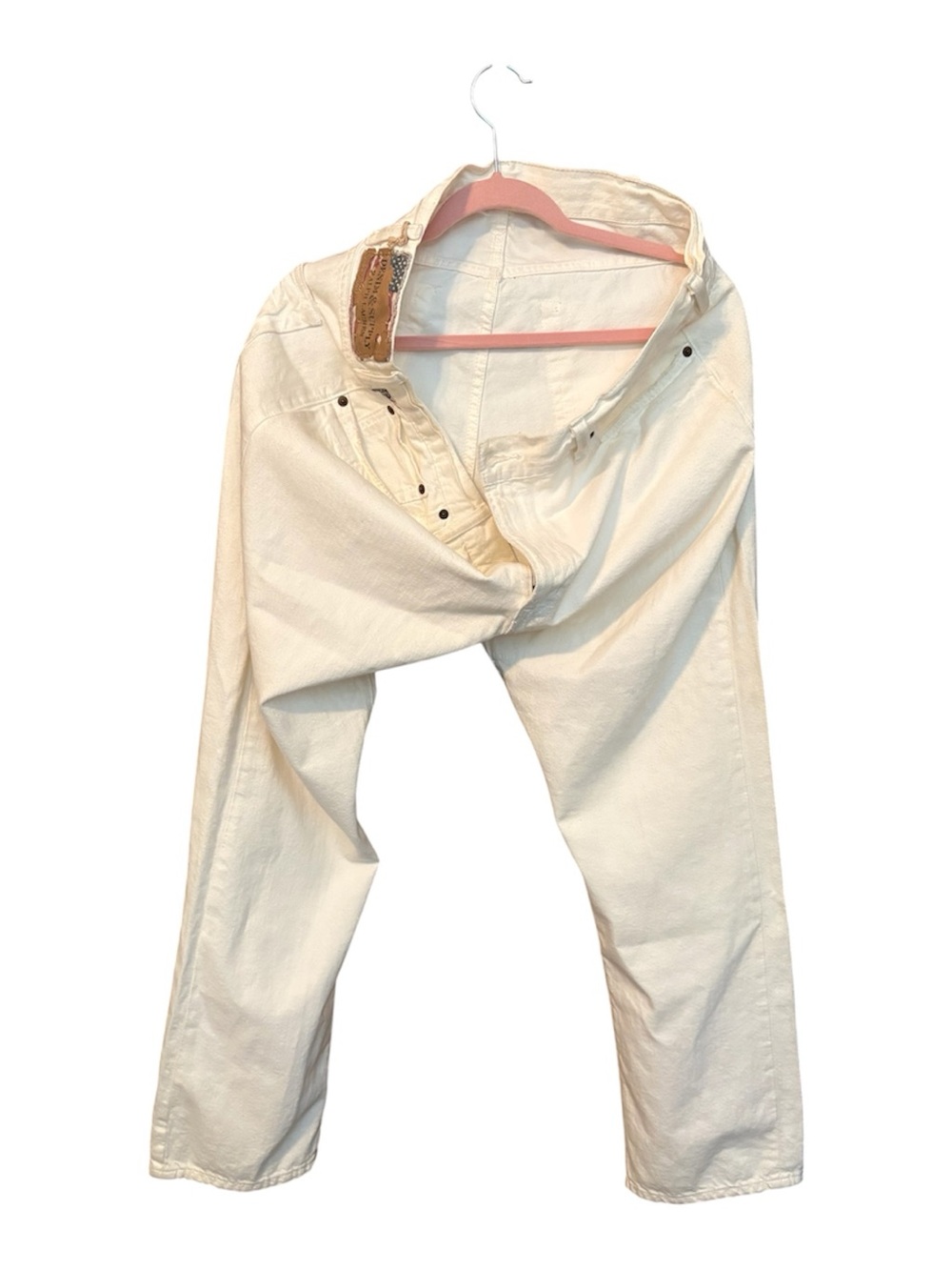 Women’s vintage Cream High-Rise Straight Jeans